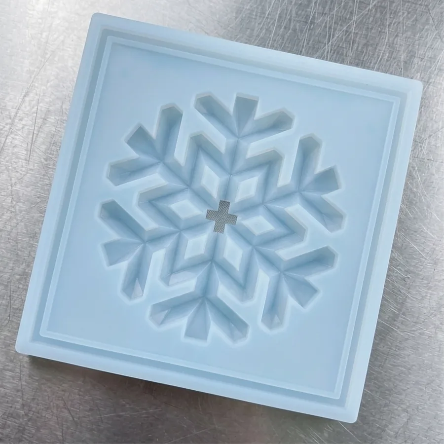 Le moule du Flocon en silicone alimentaire, la forme en creux